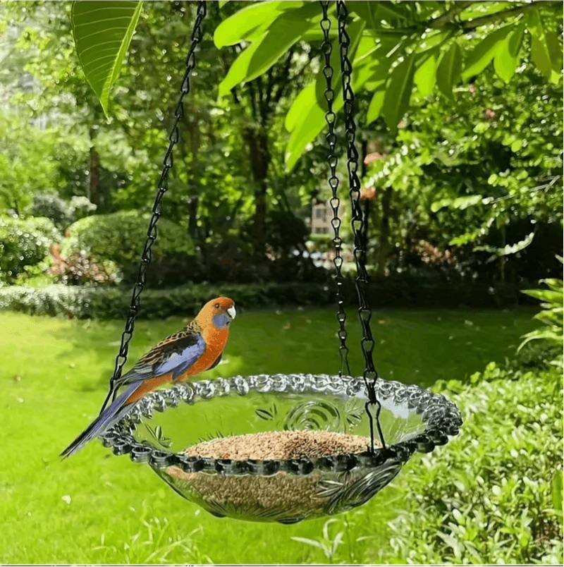 Hanging Bird Baths And Feeders For Outdoors, Plastic Bird Water Bowls For Garden And Yard Use