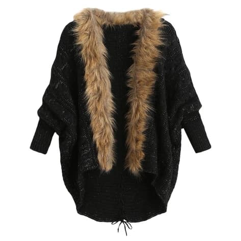 The bat sleeve cardigan collars sweater