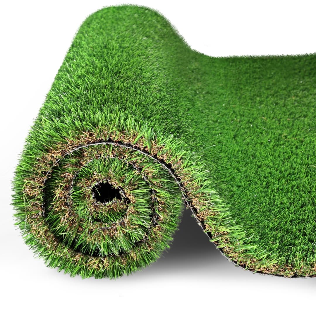 3FTX10FT Outdoor Artificial Grass Runner Rug, Thick Realistic Fake Grass Roll Decor Patio Balcony Garden Lawn, Dog Pets Turf Drain Mat, 1.38 Pile Height
