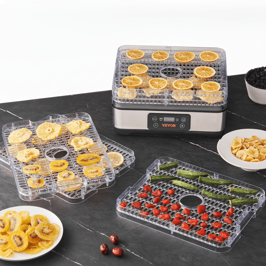 Food Dehydrator Machine, 5-Tray Fruit Dehydrator, 300W Electric Food Dryer Digital Adjustable Timer & Temperature For Jerky, Herb, Meat, Beef, Fruit, Dog Treats And Vegetables, ETL Listed
