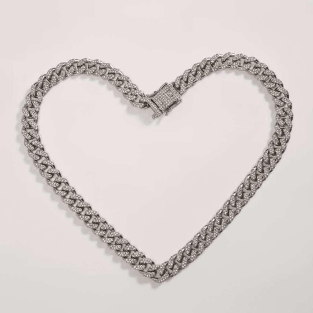 US LOCAL STOCK Hiphoppet Beautiful Hot Sale Luxury Alloy Dog Chain Sparkling Diamond Secure Metal Chain Choker For Dogs And Cats